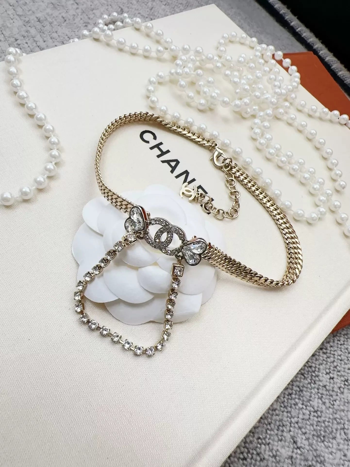 Chanel 23S Gold Double C Choker Necklace