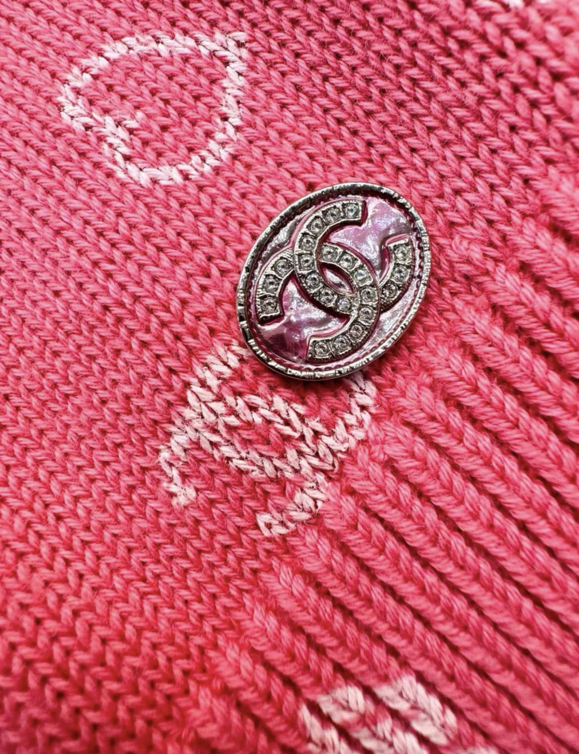 Chanel 23ss early spring love pink knitted vest size 36FR