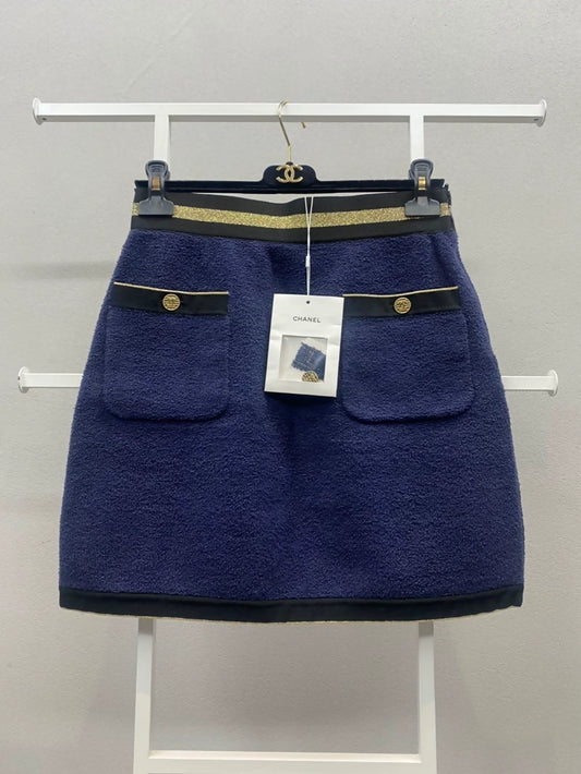 Chanel 19C dark blue skirt
