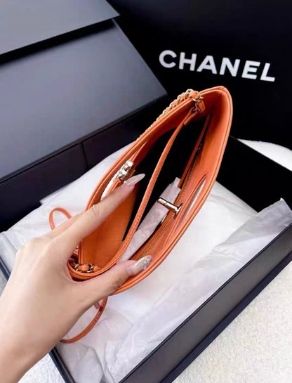 Chanel 31 Mini Orange Aged Calfskin Gold Hardware