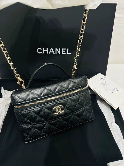 Chanel 25C vanity case bag in grained calfskin leather