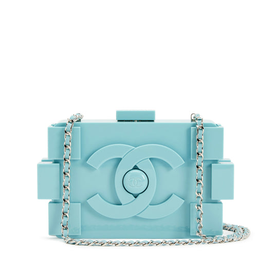 Chanel Light Baby Blue Plexiglass Supermarket Boy Brick Lego Minaudière, 2014