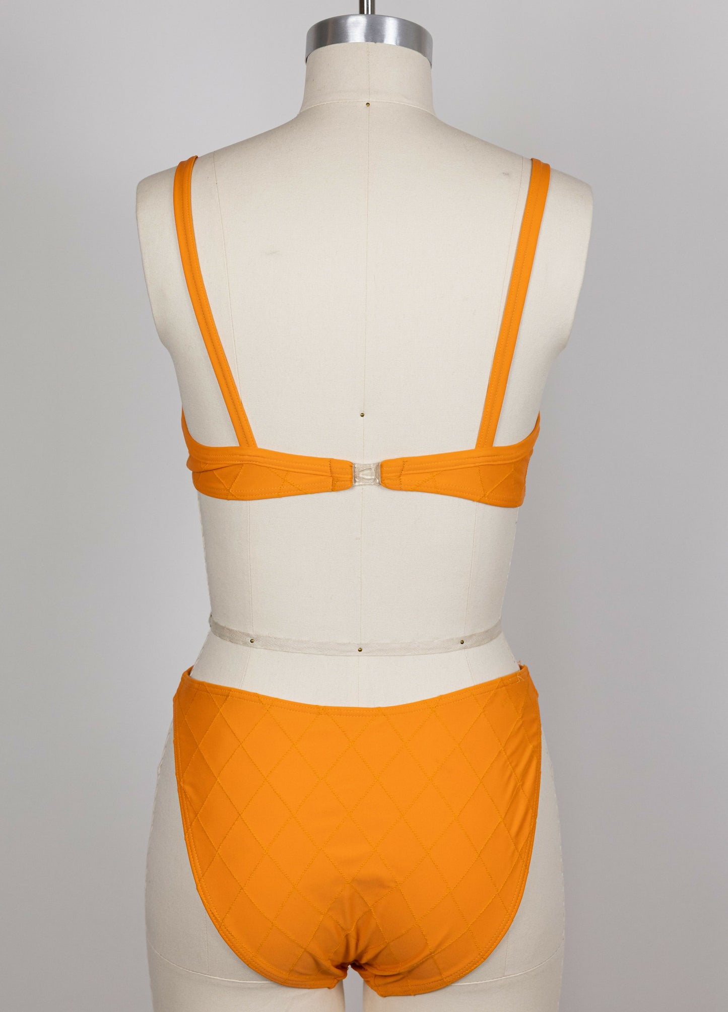 Chanel 1994 Cruise Vintage Orange Logo Quilted Bikini