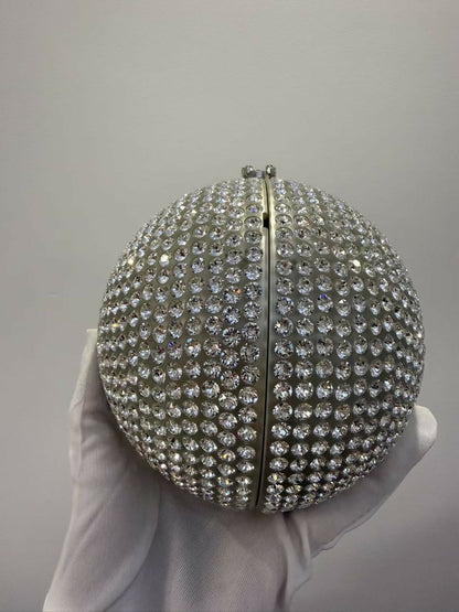 Chanel 2018 Runway Round Crystal Ball evening bag