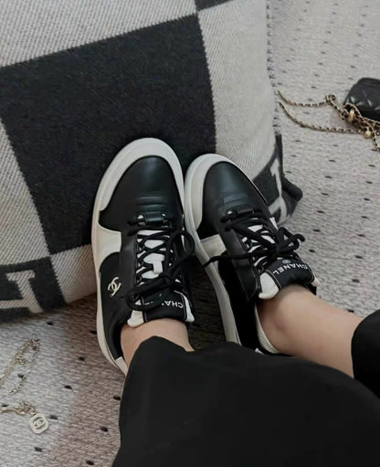 Chanel 23B new black sneakers