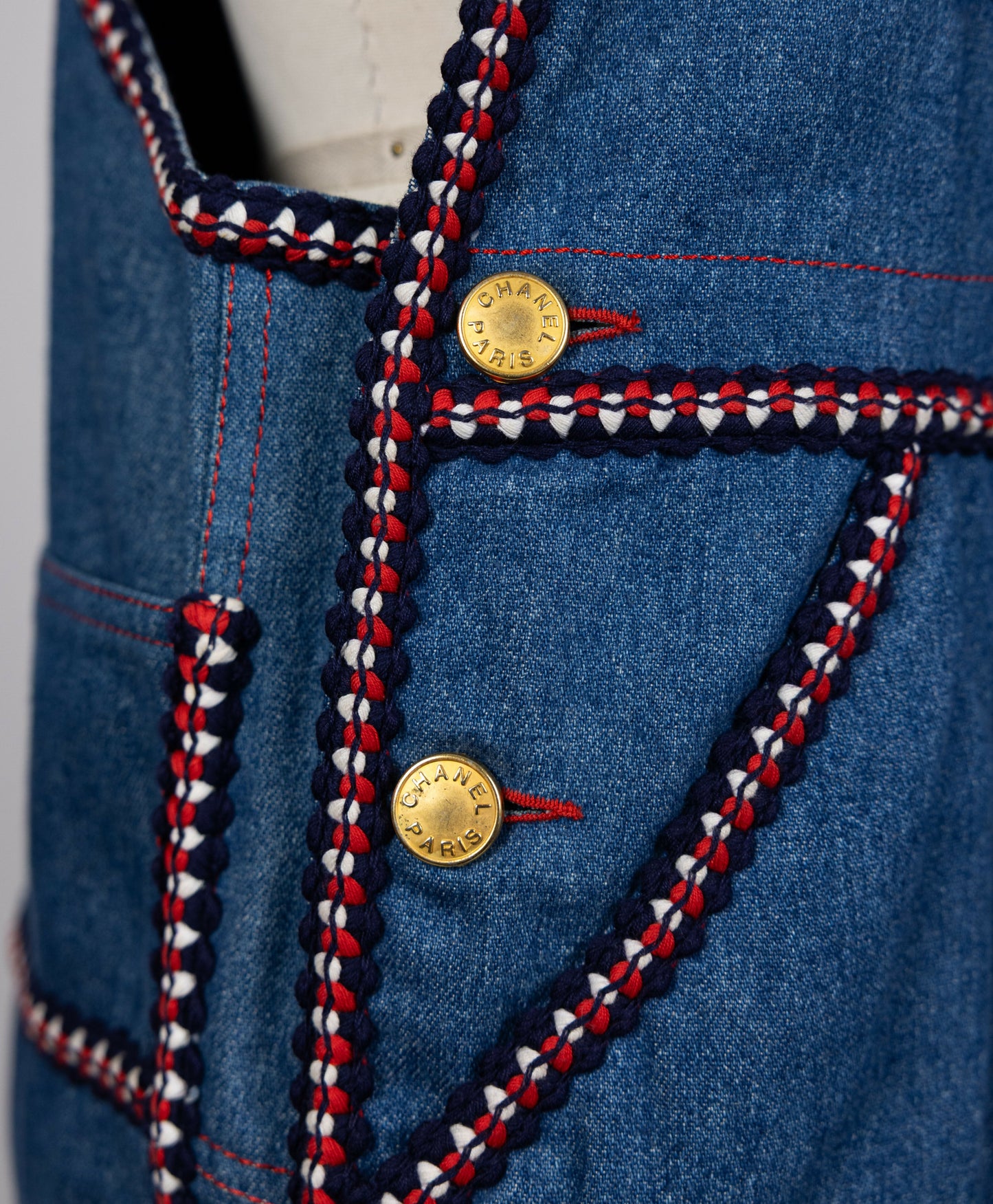 Chanel 1993 Fall/Winter Vintage Braided Logo Overalls