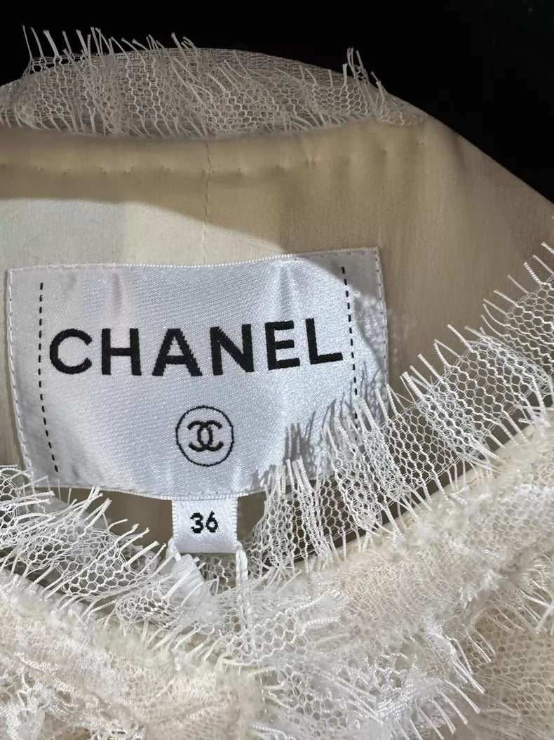 Chanel 20k ecru Lace Jacket