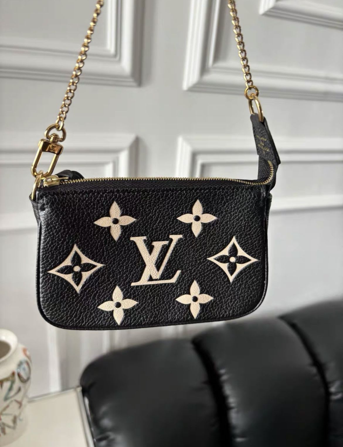 Louis Vuitton Bicolor Monogram Empreinte Leather Mini Pochette Accessoires