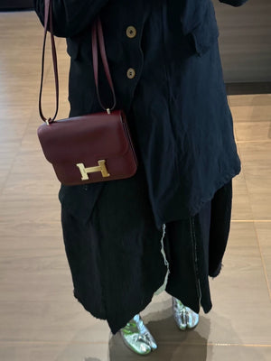 Hermès Constance 19 rouge H matte box leather gold hardware