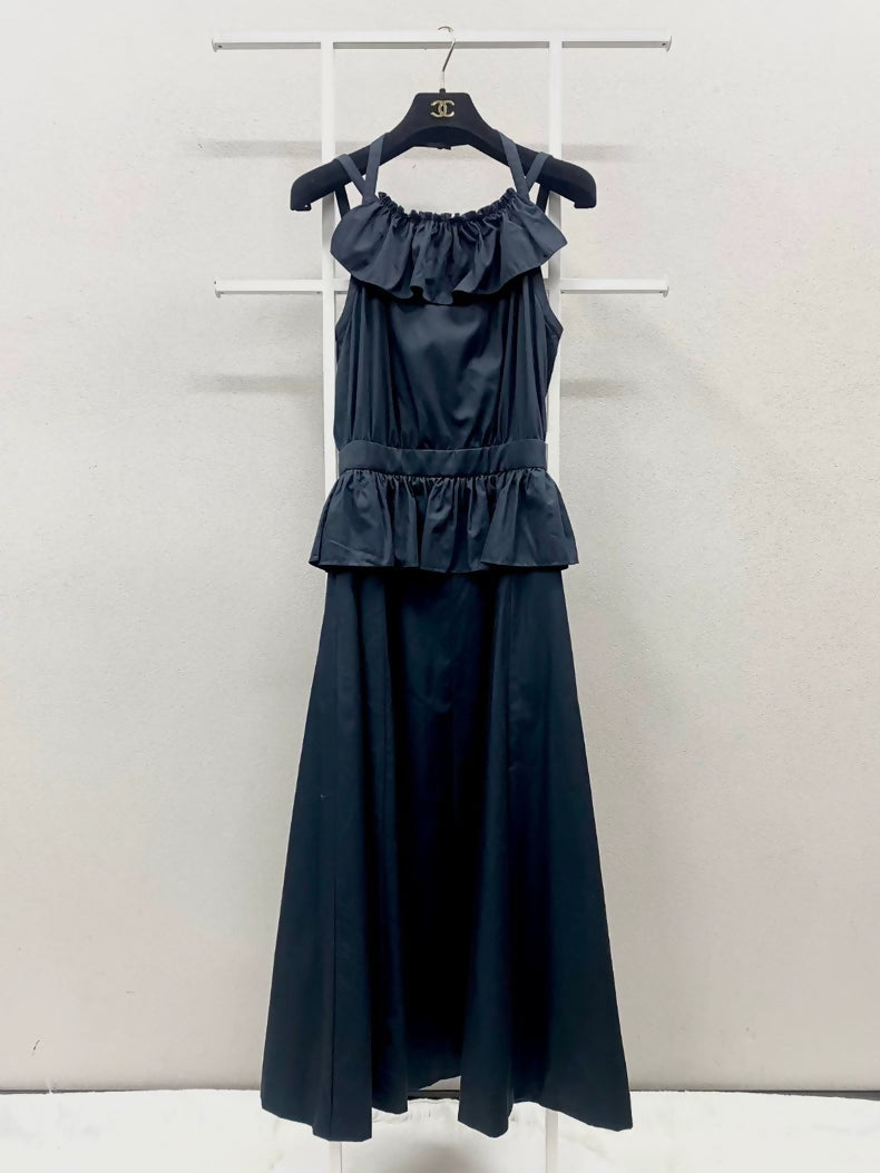 Chanel dark blue dress long dress