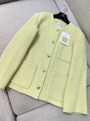Chanel green tweed jacket