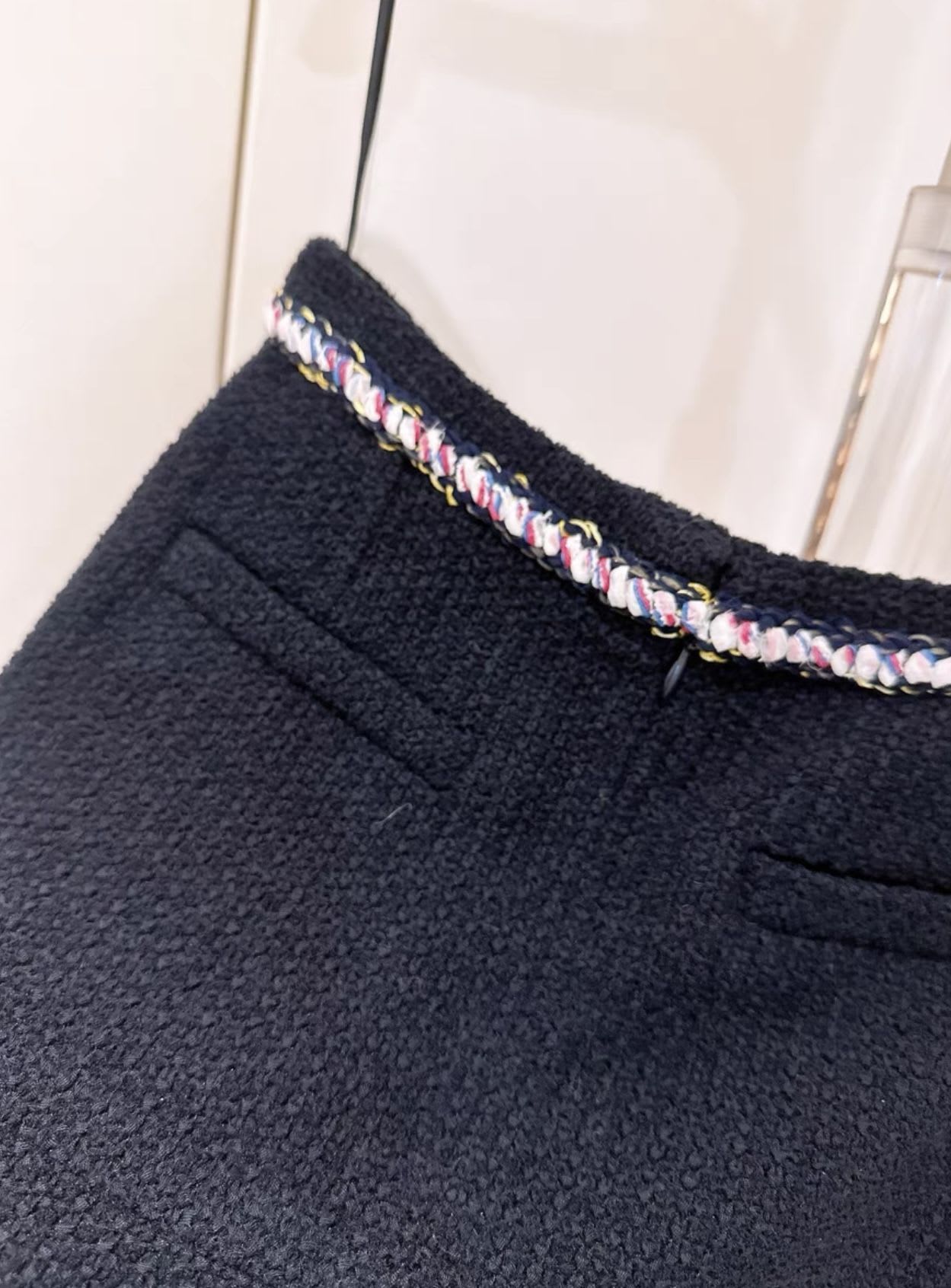 Chanel 21 spring and summer dark blue skirt