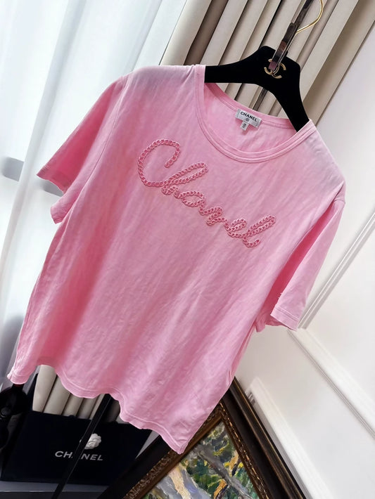 Chanel 20s pink t-shirt