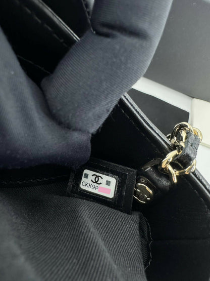 Chanel 31 Nano Black Shiny Lambskin Bag with GHW
