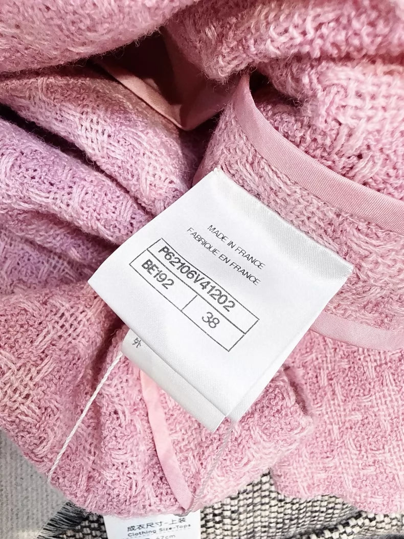 Chanel 19B Pink Tweed Jacket