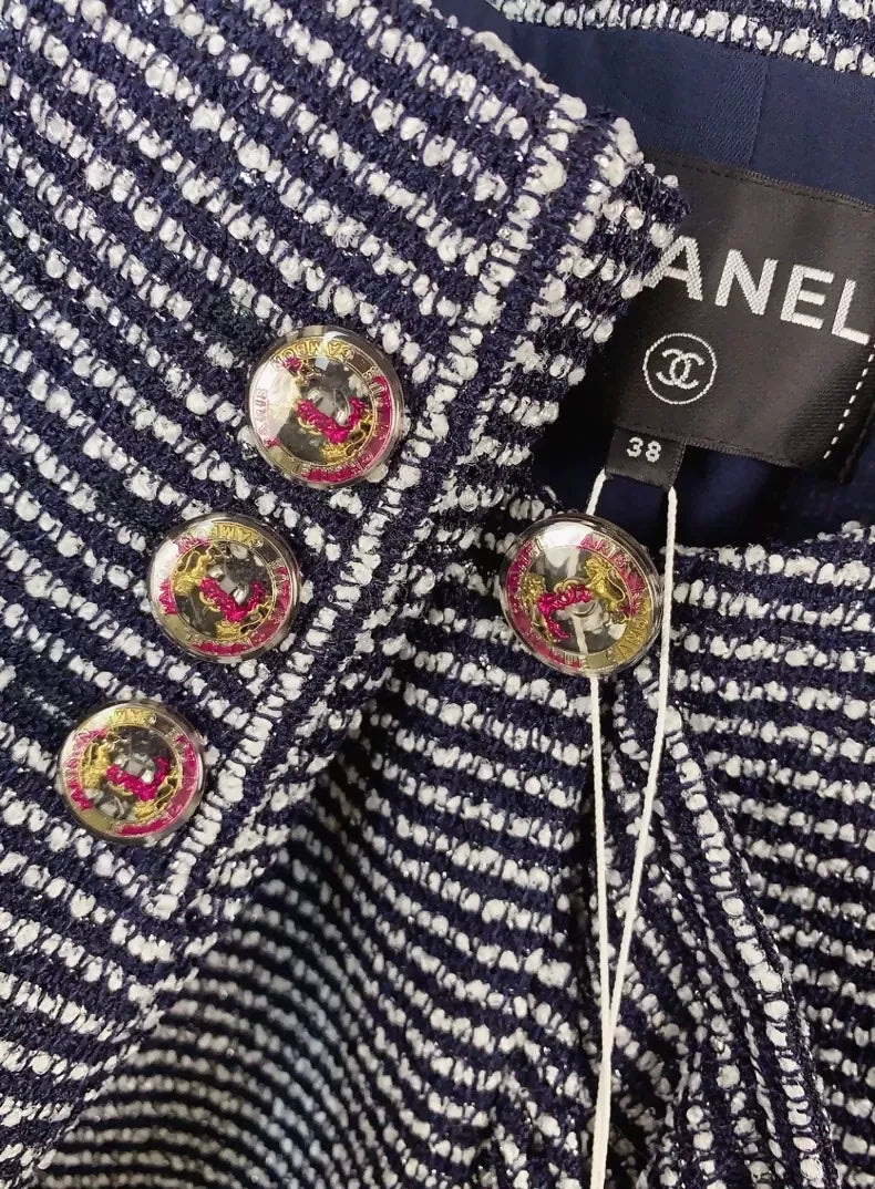 Chanel 20c gray tweed jacket
