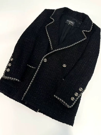 Chanel 23B Black tweed Jacket