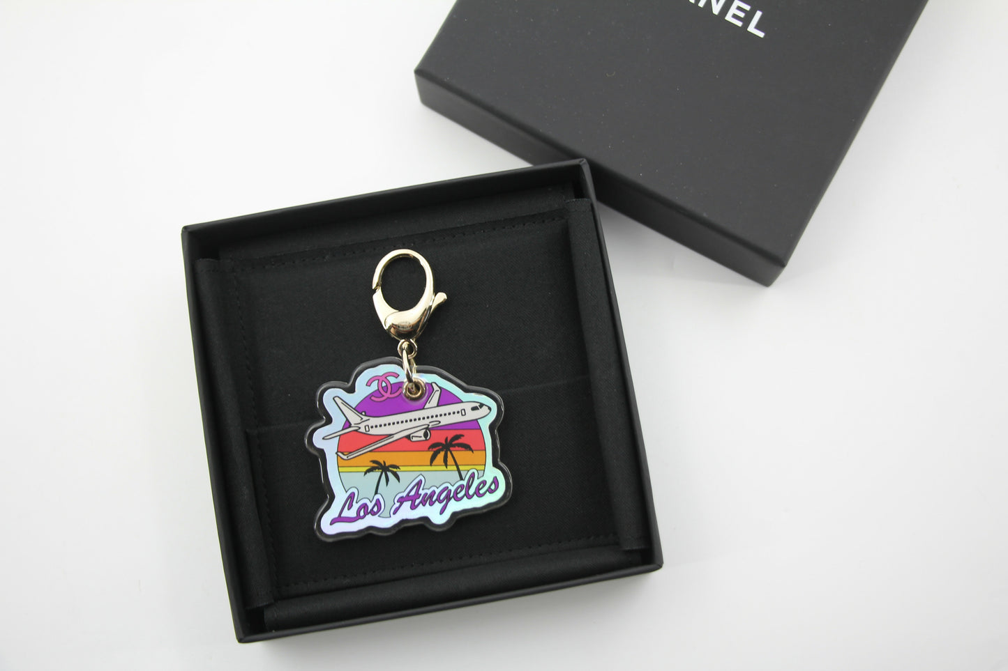 Chanel D24C Resin Resort Collection Airplane Los Angeles Handbag Charm