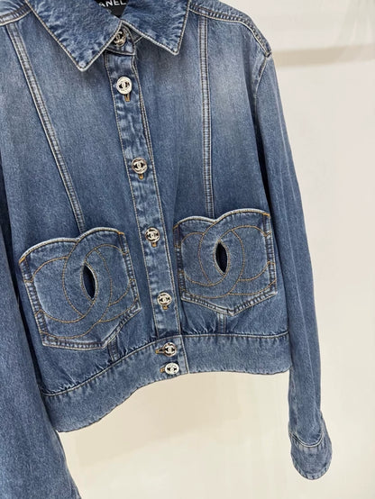 Chanel 24P double C two-pocket denim jacket