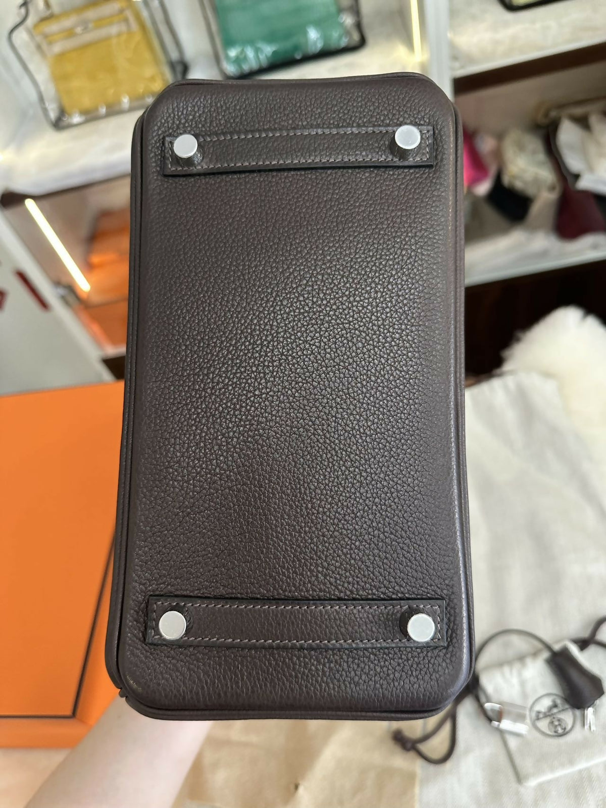 Hermès Birkin 25 Barenia Leather with Palladium Hardware