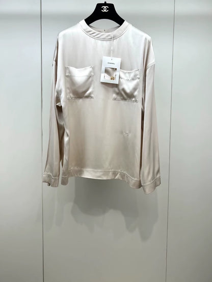 Chanel 26S beige silk top