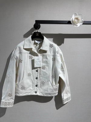 Chanel 24P white denim jacket