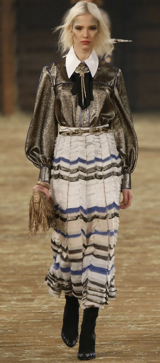 Rare Chanel 14A Paris Dallas Black Gold Wide Statement Cuff Bracelet