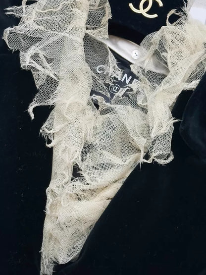Chanel 05A black velvet jacket