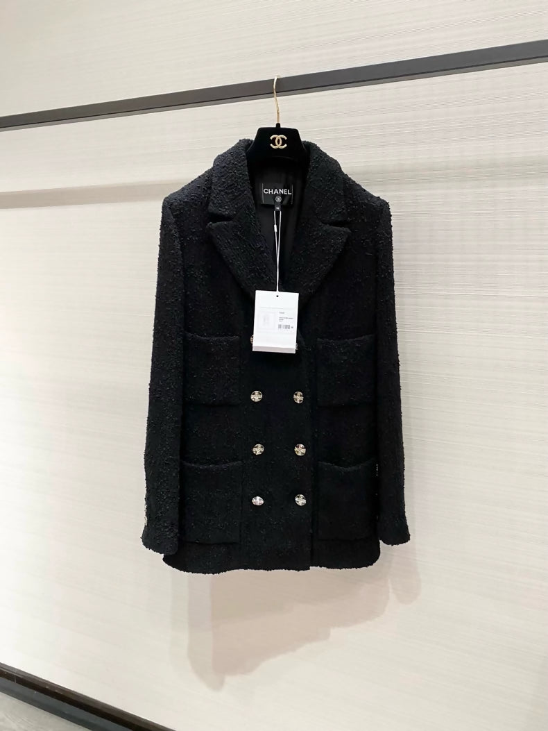 Chanel black tweed jacket