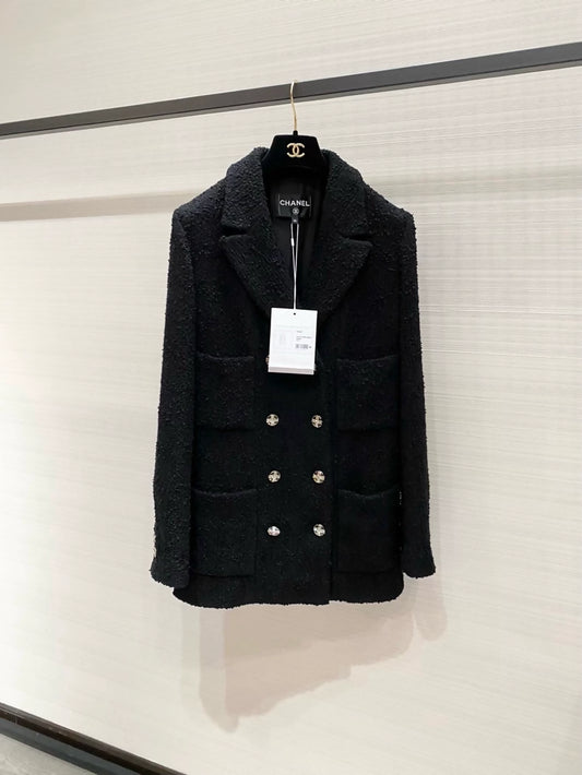 Chanel black tweed jacket