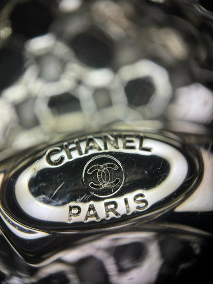 Chanel 2022 Rhinestone Strass & Metal Mini Flap Bag with Silver Tone Hardware