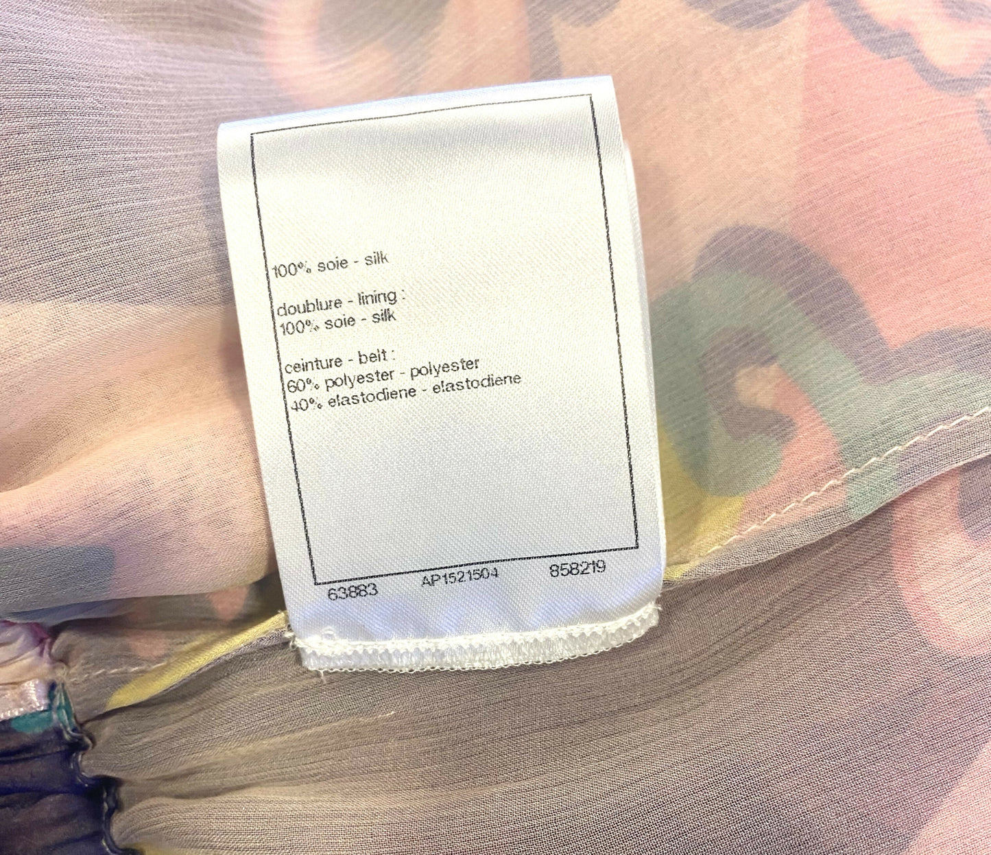 Chanel 24C Runway MultiColor Graffiti Silk Harem Pants FR 34