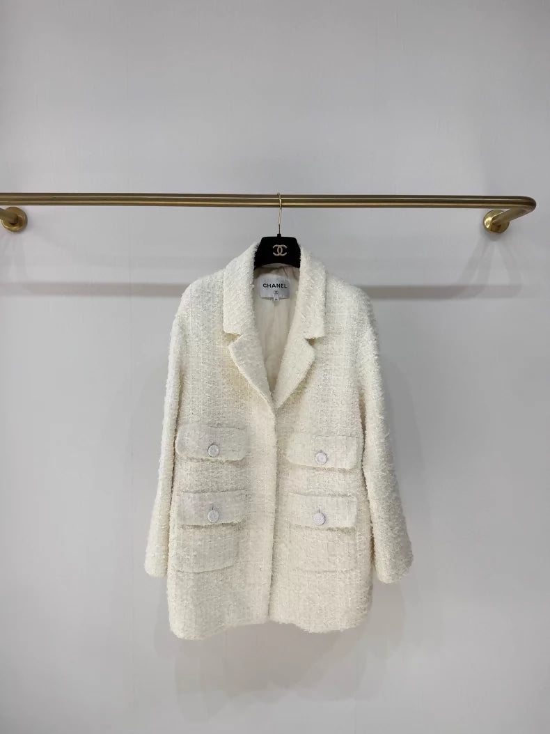 Chanel 19C white ecru jacket