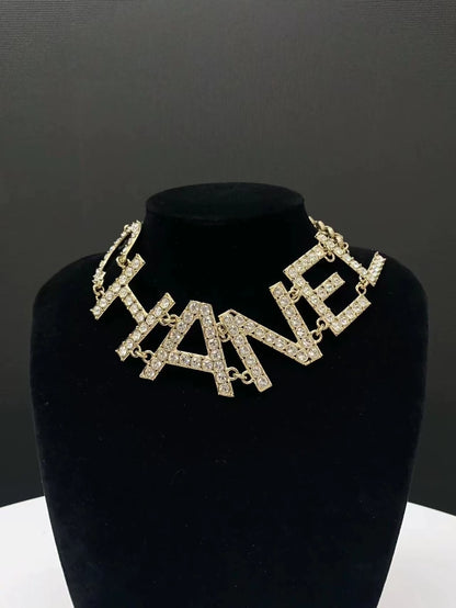 Chanel 19S signature rhinestone necklace