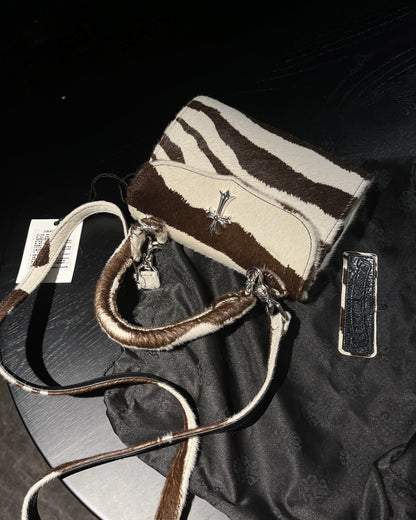 Chrome Hearts Chrome hearts horsehair zebra - Cross body fit cards keys Crossbody Bag - Secondhand luxury from Wararni