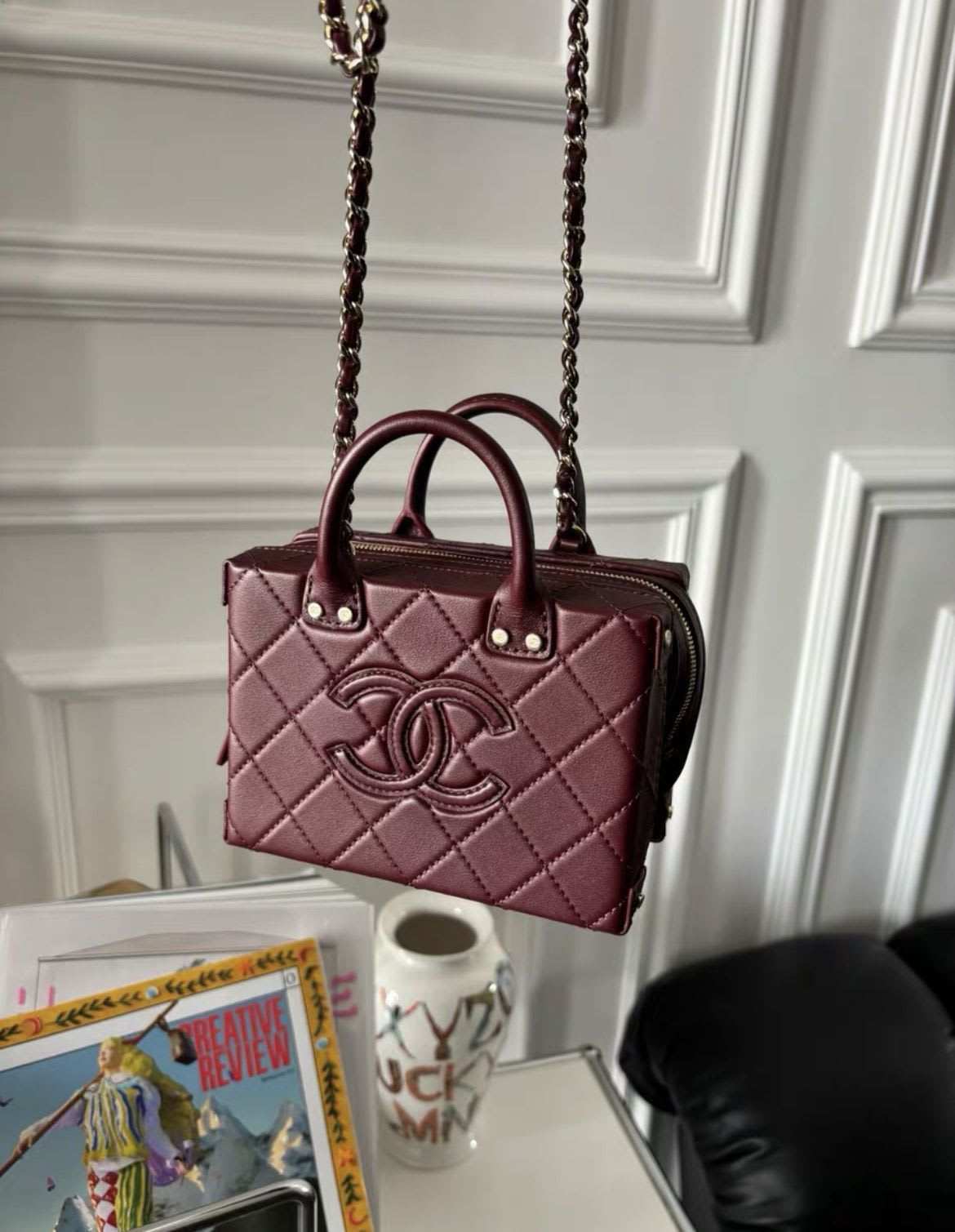 CHANEL chanel22 burgundy box bags small size - Small Crossbody Bag - Used fashion item from Wararni