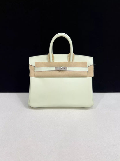 Hermes Birkin 25 Vert Fizz Swift leather palladium hardware
