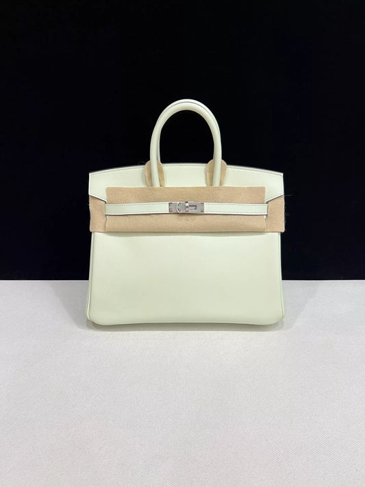 Hermes Birkin 25 Vert Fizz Swift leather palladium hardware