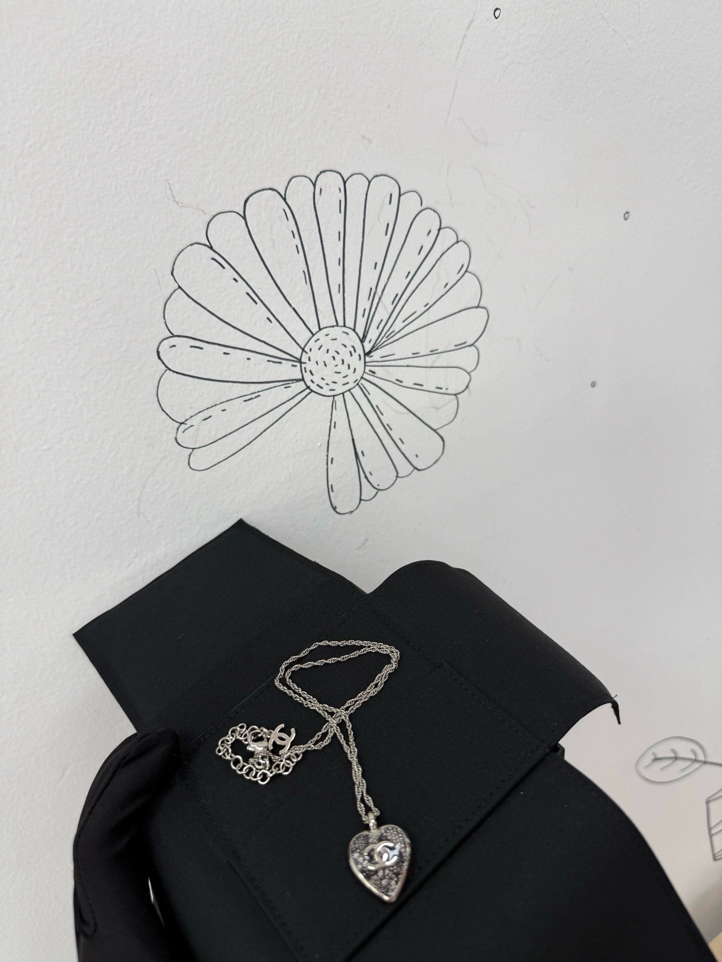 Chanel 24K heart choker necklace