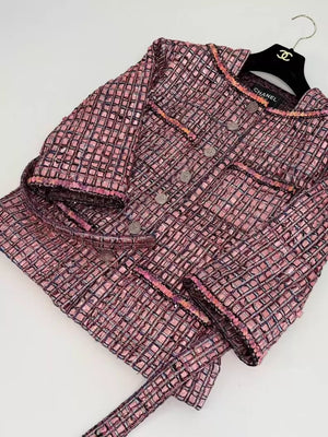 Chanel 24C Pink multicolour tweed Jacket