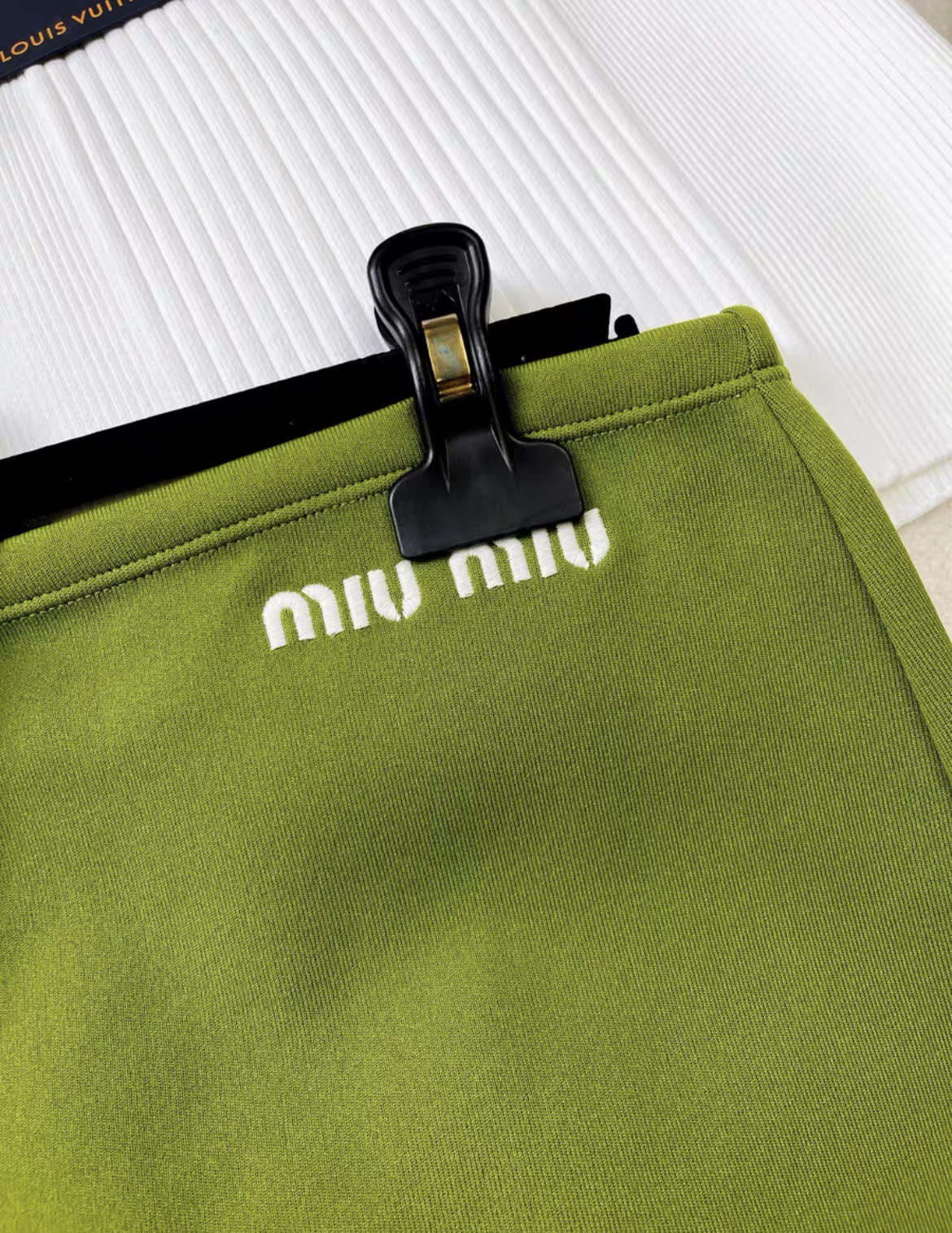 Miu Miu green skirt, size 36 brand new with tag