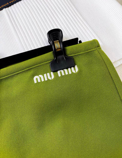 Miu Miu green skirt, size 36 brand new with tag