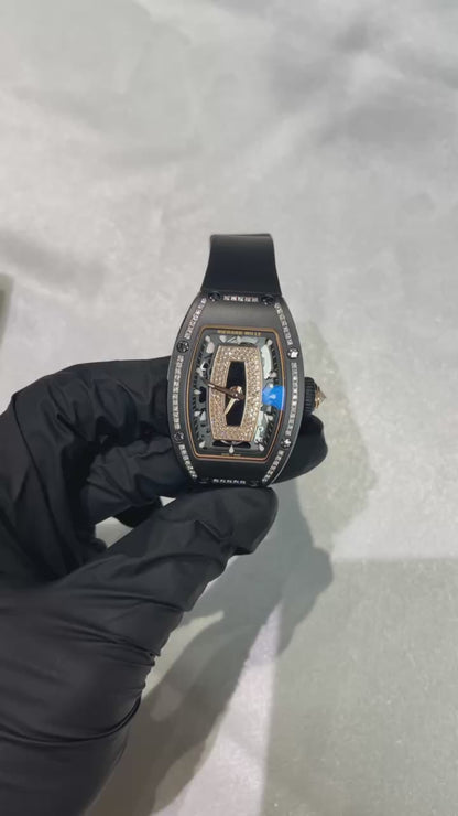 Richard Mille RM 07-01 Black Ceramic Black Lips Diamond Bezel