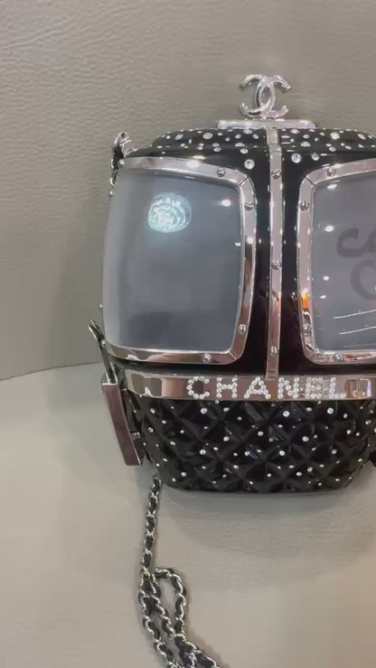 CHANEL 2019 GONDOLA MINAUDIÈRE EVENING CLUTCH BAG BLACK