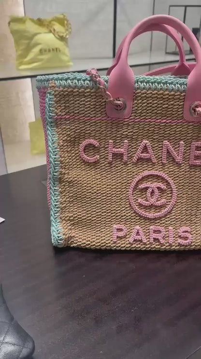 RARE CHANEL 24SS PINK/BLUE LARGE SHOPPING TOTE