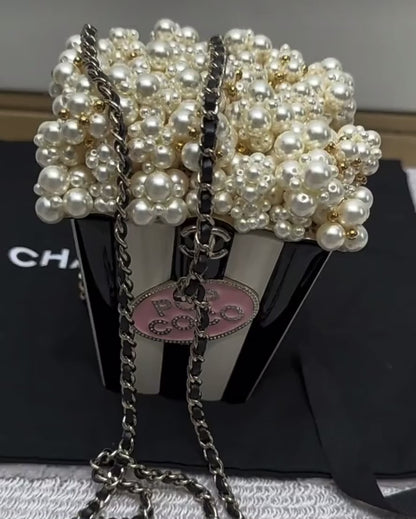 Chanel 2024 Popcorn Minaudière, brand new