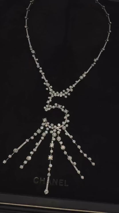Chanel No. 5 Necklace in White Gold Full Diamonds necklace Fine Jewelry