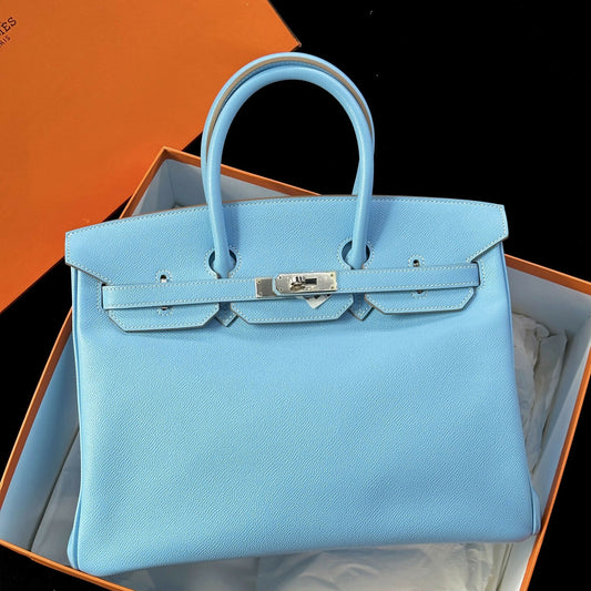 Hermès Birkin 35 Celeste Epsom Leather with Palladium Hardware