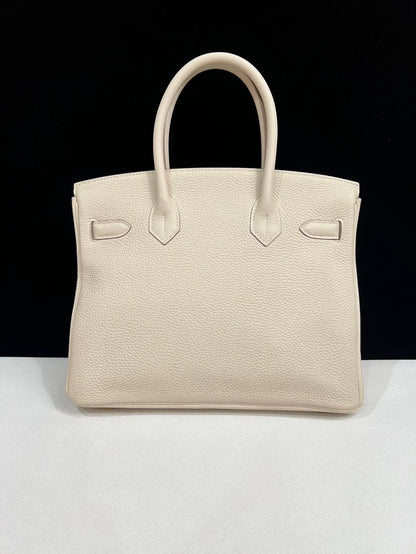Hermes Birkin 30 Craie Togo leather gold hardware