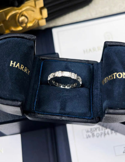 Harry Winston platinum full diamond ring